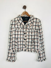 Load image into Gallery viewer, Episode Women's Tweed Check Gingham Blazer Jacket | UK16 | Pink