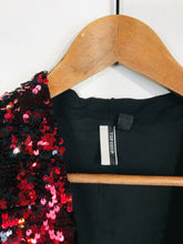 Load image into Gallery viewer, Topshop Women's Sequin Kimono Style Overcoat Coat | UK10 | Multicoloured