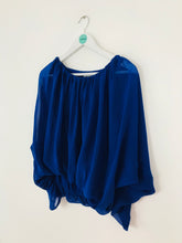 Load image into Gallery viewer, COS Women’s Ruched Oversized Batwing Long Sleeve Top | 36 UK8 | Blue