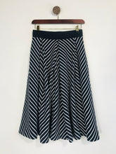 Load image into Gallery viewer, French Connection Women's Striped A-Line Skirt | UK10 | Blue
