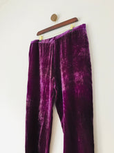 Load image into Gallery viewer, Ann Trewartha Women’s Velvet Straight Trousers | UK18 | Purple