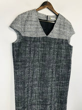 Load image into Gallery viewer, Iceberg Women's Wool Check Gingham Shift Dress | IT44 UK12 | Grey