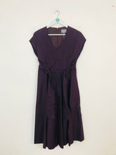 Load image into Gallery viewer, Phase Eight Women’s Pleated A-Line Midi Dress | UK10 | Purple