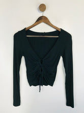 Load image into Gallery viewer, Urban Outfitters Women's Long Sleeve Cut out T-Shirt | S UK8 | Black