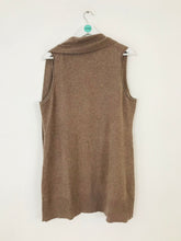 Load image into Gallery viewer, Lord & Taylor Women's Cashmere Sleeveless Cardigan Vest | XL UK14-16 | Brown