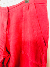 Load image into Gallery viewer, Hobbs Women's Linen Casual Trousers | UK12 | Red