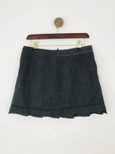 Load image into Gallery viewer, United Colors Of Benetton Women’s Wool Pleated Mini Skirt | 42 UK10 | Grey
