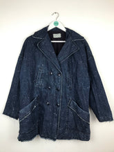 Load image into Gallery viewer, Current/Elliott Womens Denim Pea Coat | UK14 | Blue