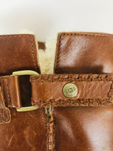 Load image into Gallery viewer, UGG Women’s Wedge Knee Fleece Lined Leather Boots | UK3 | Brown