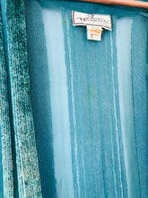 Load image into Gallery viewer, Janice Wainwright Vintage Long Open Cardigan Kimono | UK12 | Green