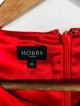Load image into Gallery viewer, Hobbs Women's Pleated Midi Dress | UK10 | Red