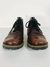 Load image into Gallery viewer, Chrome Men's Leather Lace Up Ankle Boots | UK9 | Brown