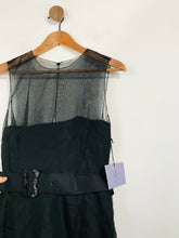 Load image into Gallery viewer, Vera Wang Women's Silk Belted Sheath Dress NWT | US4 UK8 | Black