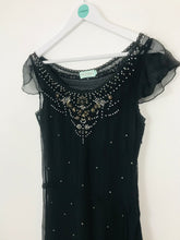 Load image into Gallery viewer, Almost Famous Women’s Silk Midi Dress | UK10 | Black