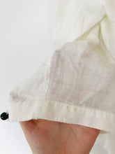 Load image into Gallery viewer, Jaeger Women's Linen Embroidered Button-Up Shirt | UK14 | White