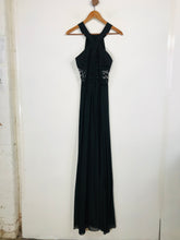 Load image into Gallery viewer, Pinko Women's Halter Neck Pleated Evening Dress | UK12 | Black