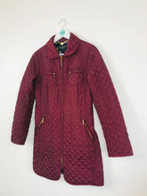 Load image into Gallery viewer, Hobbs Womens Quilted Longline Jacket | UK8 | Burgundy
