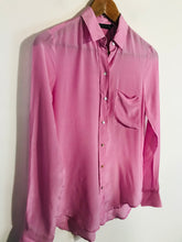 Load image into Gallery viewer, Zara Women's Silk Button Blouse | XS UK6-8 | Pink