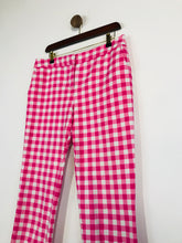 Load image into Gallery viewer, Boden Women's Cotton Gingham Chino Trousers | UK12 | Pink
