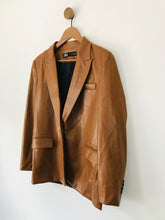 Load image into Gallery viewer, Zara Women's Faux Leather Blazer Jacket | M UK10-12 | Brown