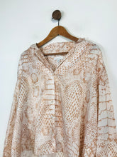 Load image into Gallery viewer, Topshop Women's Animal Print Button-Up Shirt | UK14 | Pink