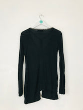 Load image into Gallery viewer, Religion Women’s Asymmetrical V-Neck Beaded Shirt | 2 UK10 | Black