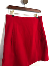 Load image into Gallery viewer, Zara Women's Wool Smart Mini Skirt | M UK10-12 | Red