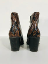 Load image into Gallery viewer, Marco Tozzi Women's Snakeskin Boots | 37 UK4 | Brown