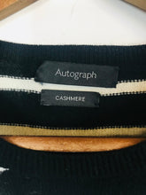 Load image into Gallery viewer, Autograph Women's Cashmere Striped Jumper | UK8 | Black