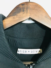 Load image into Gallery viewer, Alice + Olivia Women's Silk Embroidered Bomber Jacket | XS UK6-8 | Black