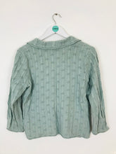 Load image into Gallery viewer, Boden Women’s Silk Knit Collared Cardigan Top | UK14 | Blue