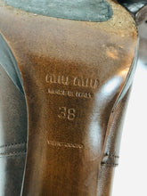 Load image into Gallery viewer, Mui Mui Women’s Leather Heeled Ankle Boots | UK5 EU38 | Brown