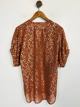 Load image into Gallery viewer, Rabens Saloner Women's Silk Metallic Blouse | XS UK6-8 | Pink