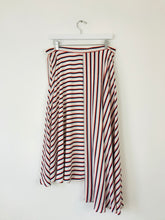 Load image into Gallery viewer, Studio by Preen Women’s Stripe Asymmetric Midi Skirt | UK14 | Multi