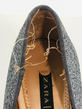 Load image into Gallery viewer, Zara Women's Glittery Heels | EU37 UK4 | Grey
