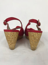 Load image into Gallery viewer, Phase Eight Womens Peep Toe Wedges | UK7.5 EU40 | Red