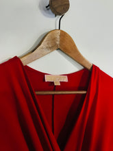Load image into Gallery viewer, Michael Kors Women's Pleated Wrap Dress | S UK8 | Red