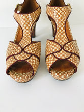 Load image into Gallery viewer, Chie Mihara Women’s Patterned Strappy Heel Sandals | 40 UK7 | Brown