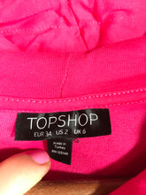 Load image into Gallery viewer, Topshop Women's Velour Hoodie Jumper | UK6 | Pink