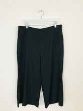 Load image into Gallery viewer, Oasis Women’s Wide Leg Culottes Cropped Trousers | UK14 | Black