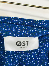 Load image into Gallery viewer, Øst Oest London Women's Polka Dot A-Line Skirt | M UK10-12 | Blue