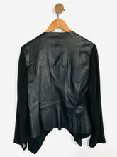 Load image into Gallery viewer, Zara Women's Leather Mesh Bomber Jacket | M UK10-12 | Black