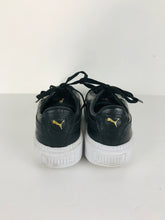 Load image into Gallery viewer, Puma Women's Leather Platform Trainers | UK6.5 | Black