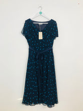 Load image into Gallery viewer, Jacques Vert Women's Polka Dot Midi A-Line Dress NWT | UK12 | Blue