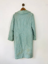 Load image into Gallery viewer, Jean Muir Women's Tweed Overcoat | UK12 | Blue