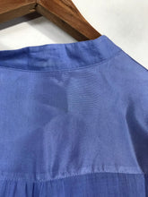 Load image into Gallery viewer, Jigsaw Women's Silk Long Sleeve Button-Up Shirt | UK12 | Blue