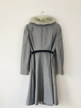 Load image into Gallery viewer, Ted Baker Women’s Faux Fur Peacoat | 3 UK12 | Grey