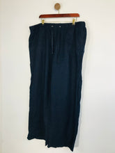 Load image into Gallery viewer, M&S Women's Linen Wide Leg Casual Trousers | UK20 | Blue