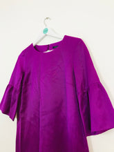 Load image into Gallery viewer, French Connection Women’s Bell Sleeve Shirt Dress | UK12 | Purple