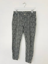 Load image into Gallery viewer, Whistles Women’s Patterned Skinny Jeans | 28 UK10 | Black